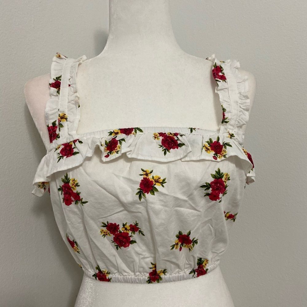 Forever 21 Floral Crop Tank Top